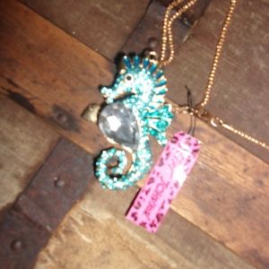 Betsey Johnson Jewelry - Betsey Johnson Aqua Seahorse necklace NWT Betsey Johnson Jewelry - Betsey Johnson Aqua Seahorse necklace NWT